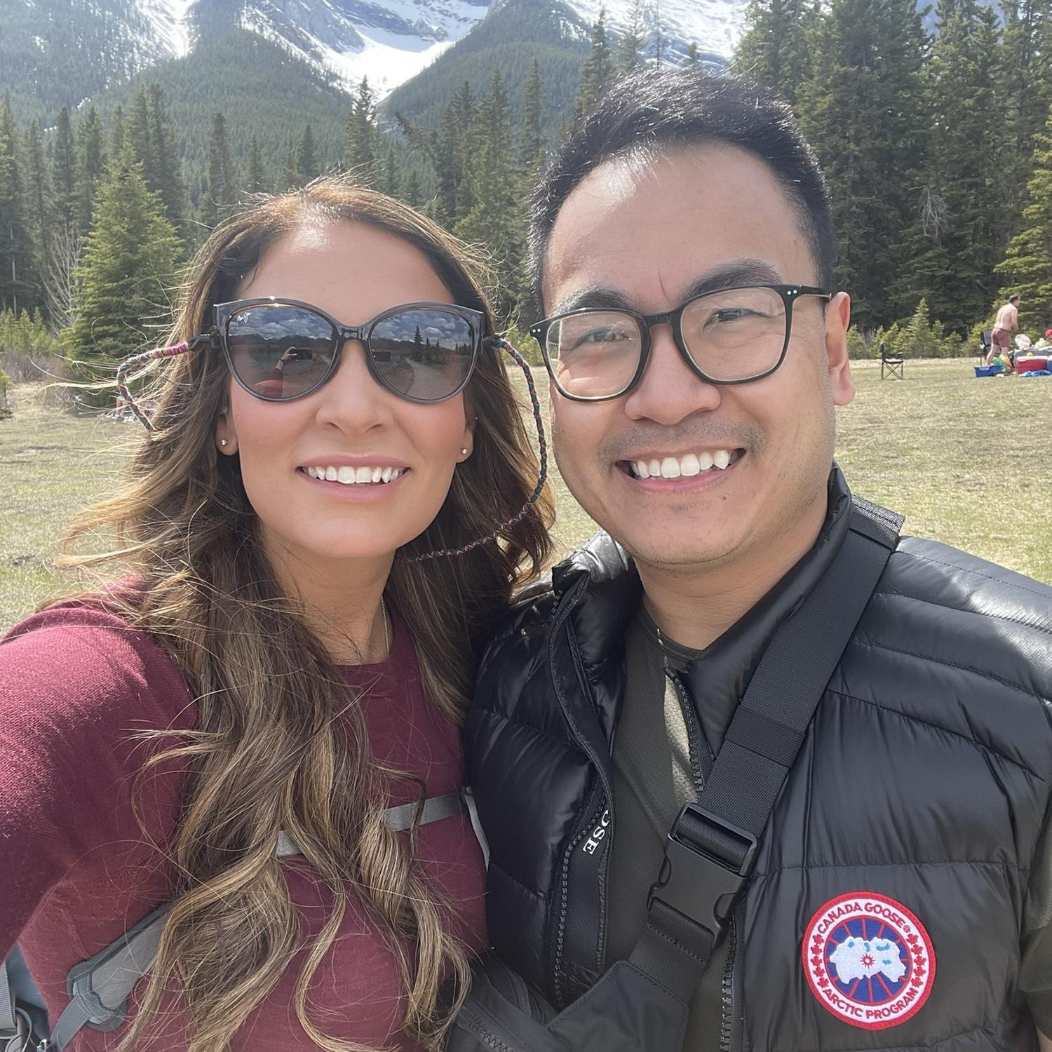 This was a hike in Banff national park. We saw an avalanche here. The night before we saw such scenic Northern Lights driving into Banff. Later this evening Micah proposed.