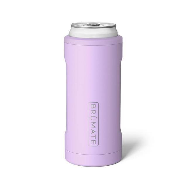 BrüMate Hopsulator Slim Can Cooler Insulated for 12oz Slim Cans | Skinny Can Insulated Stainless Steel Drink Holder for Hard Seltzer, Beer, Soda, and Energy Drinks (Lavender)