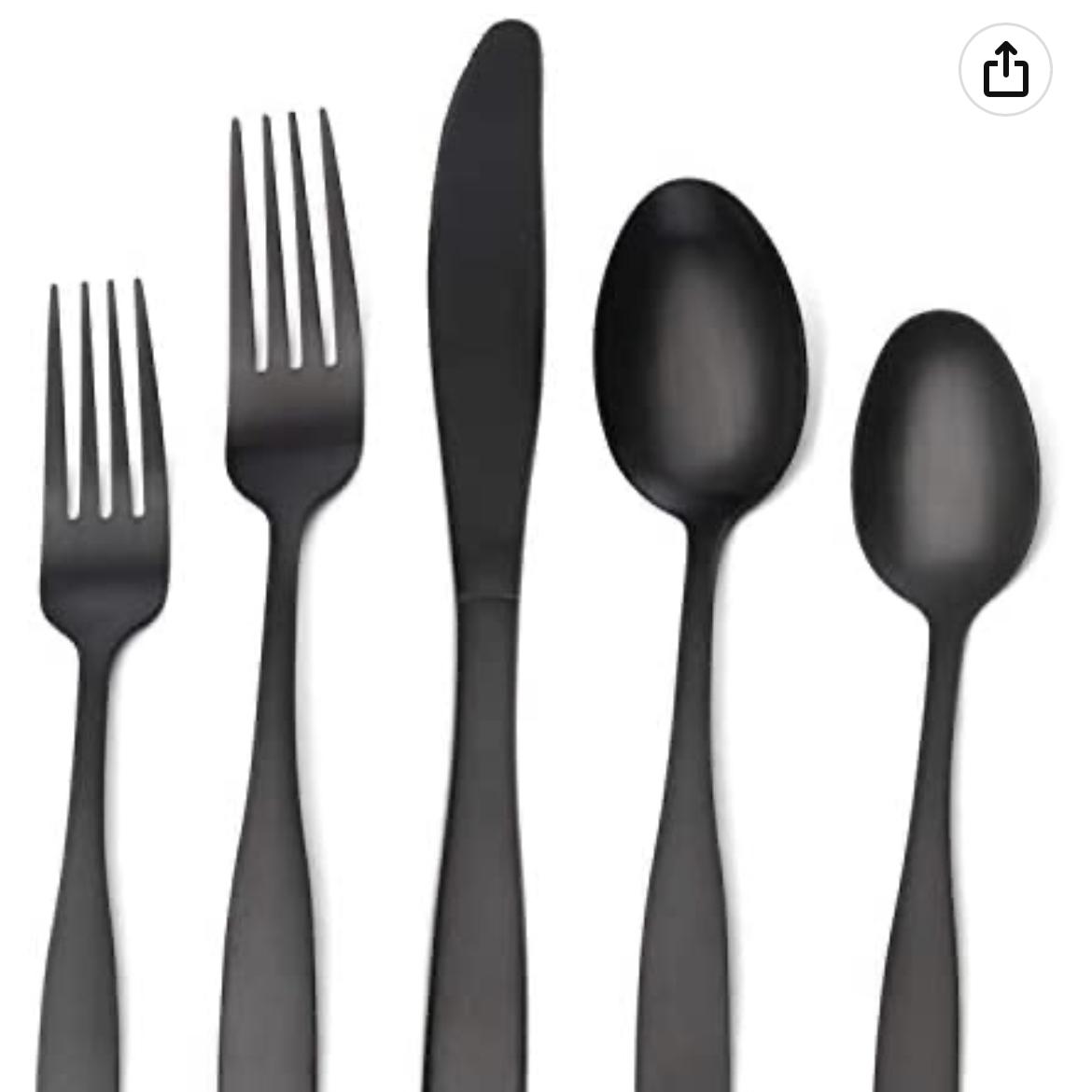 Black Silverware set (service for 8)