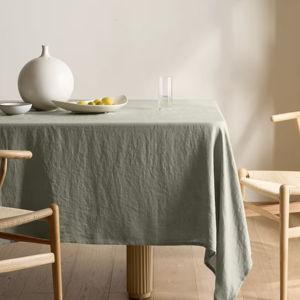 European Linen Tablecloth in Willowleaf