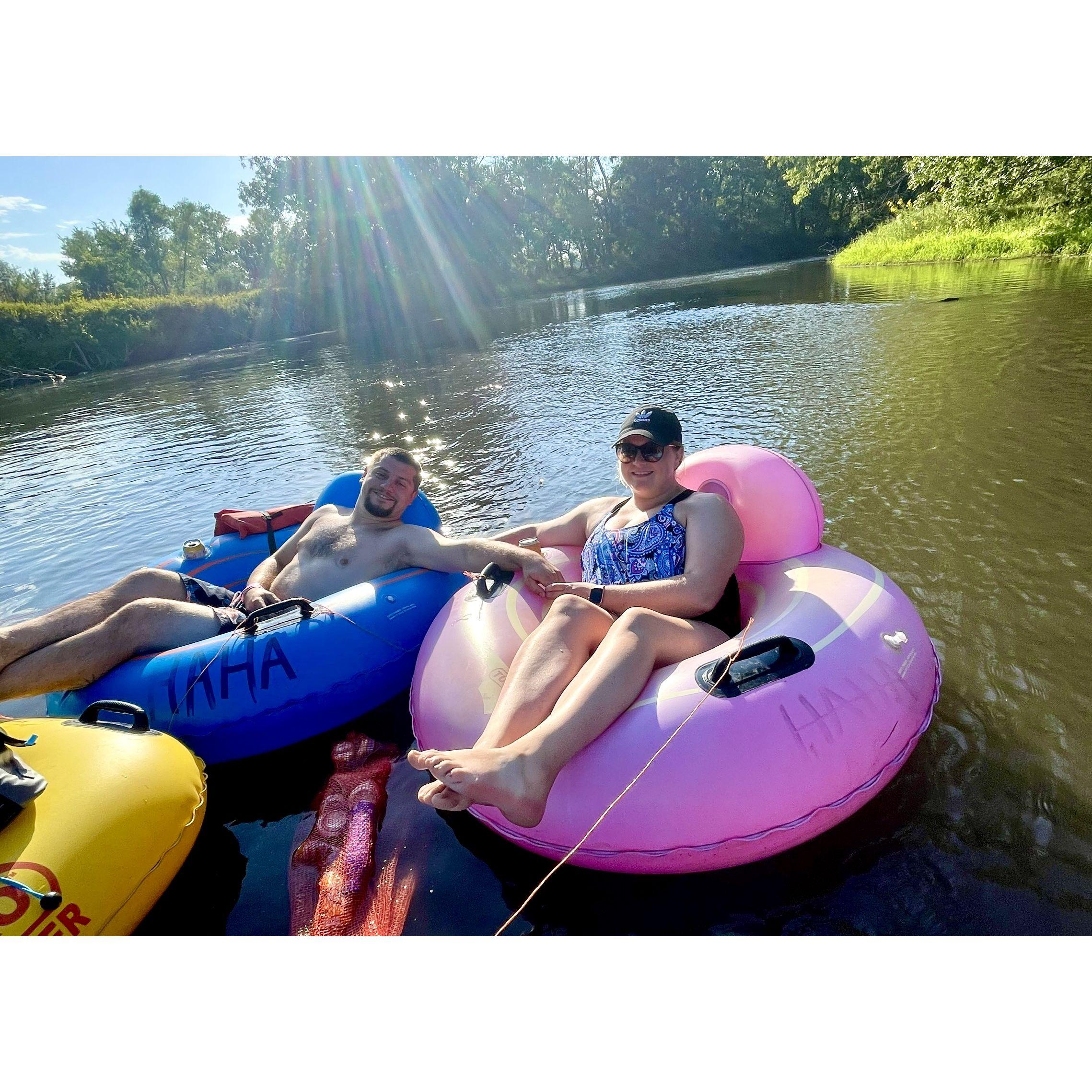 One of our favorite places to be…floating on the Sugar River!