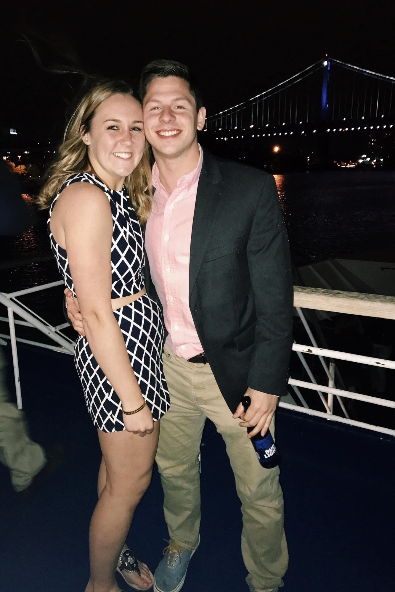 Our first picture as a couple, this was at our senior cruise in May, 2017!