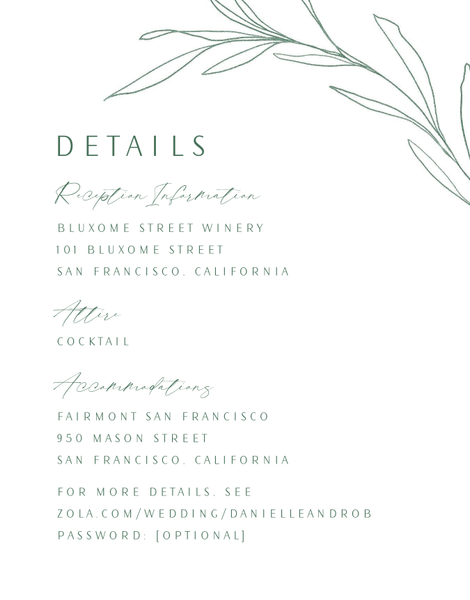 Avila Letterpress | Hunter | Zola Wedding Enclosure Cards