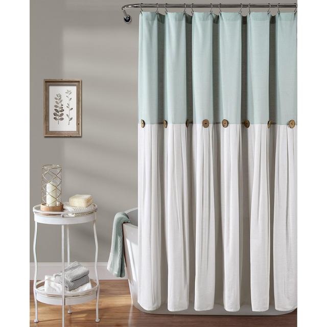 Linen Button 72" x 72" Shower Curtain