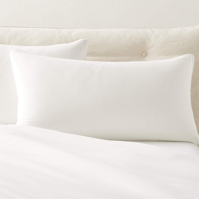 Muna Warm White Washed TENCEL Solid King Pillow Shams Set of 2