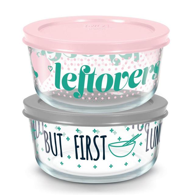 Pyrex Decorated Just Sayin 4-Pc. Storage Set