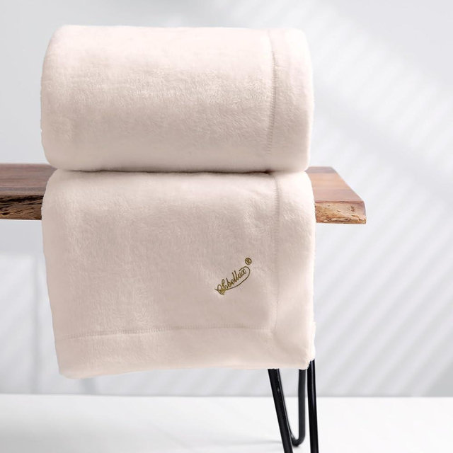 Sobel Westex: Ultra-Soft Sobellux Fleece Blanket, 100% Spun Poly for Plush Comfort, (Available in a Variety of Colors and Sizes) Tapioca, Queen