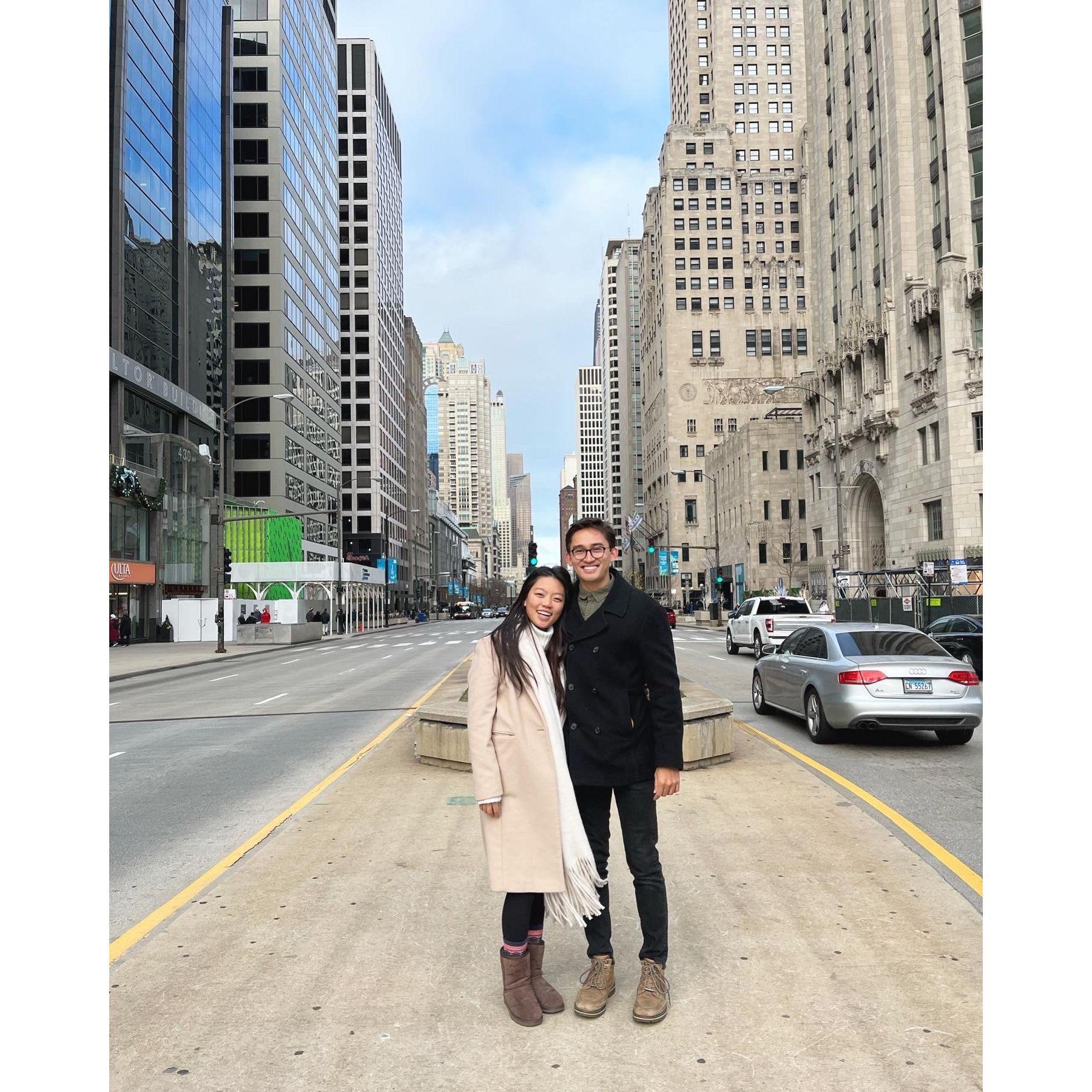 Posing in Chicago