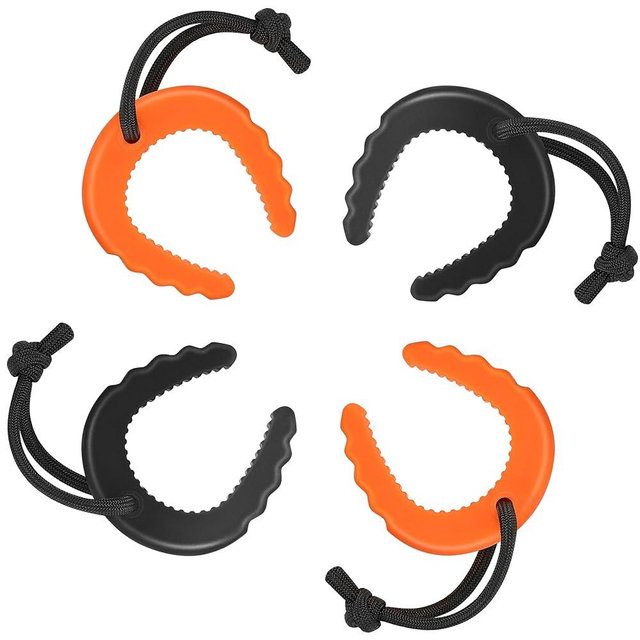 Crosize 4 Pack First Responder Door Stops, Door Jam for Law Enforcement, Police, Emergency Medical Services, Black& Orange Door Stoppers Wedge, Door Stops of Plastic