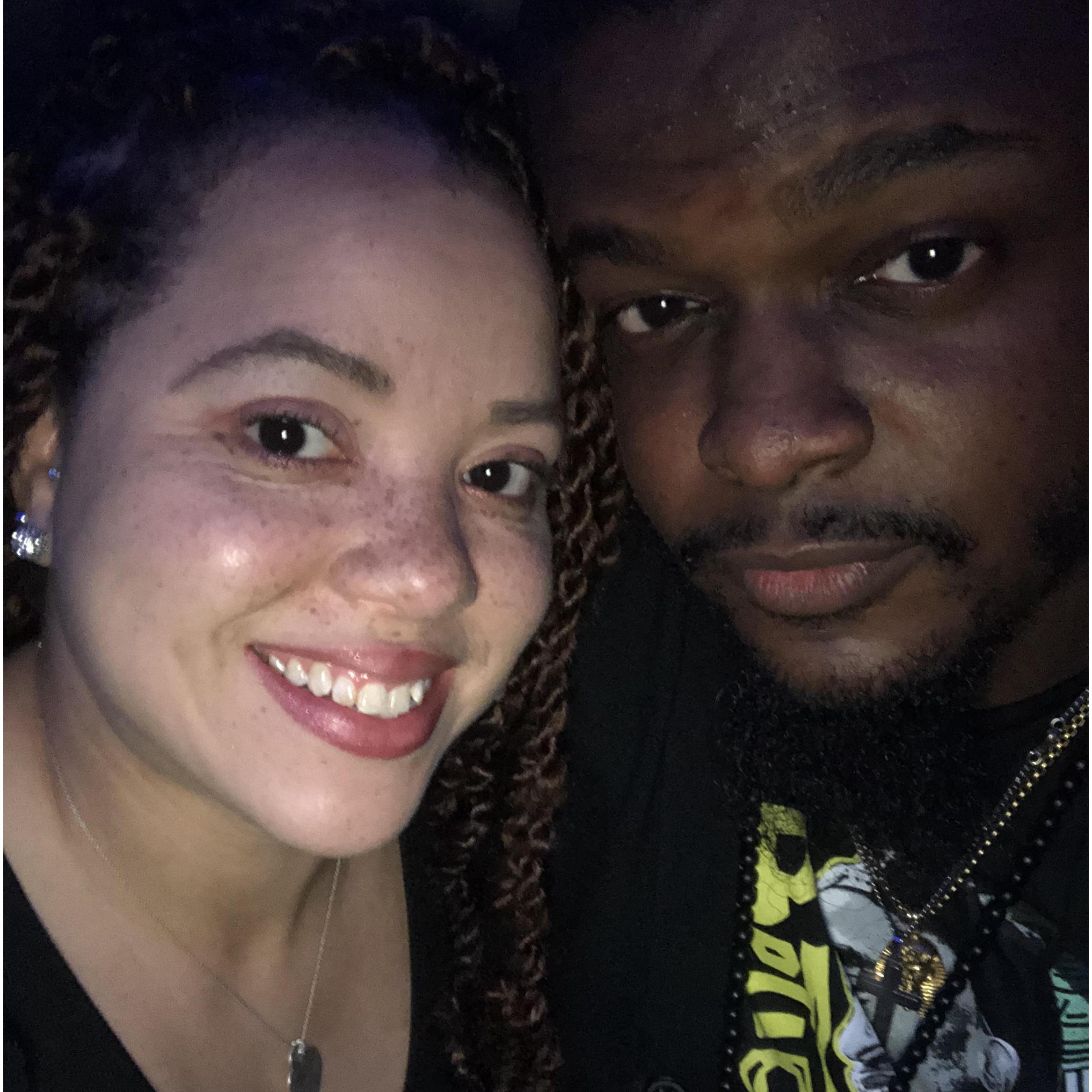 First time out with his friends to celebrate his best friend's birthday.