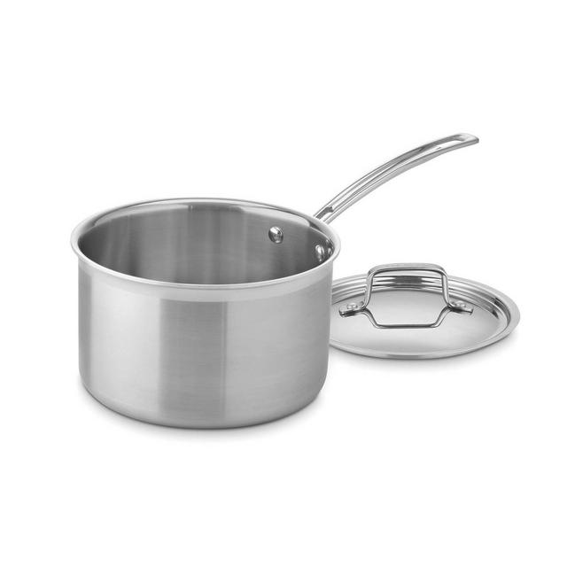 P&P Chef 1 Quart Saucepan Stainless Steel Saucepan with Lid Small Sauce for Home Kitchen Restaurant Cooking Easy Clean and Dishwasher Safe