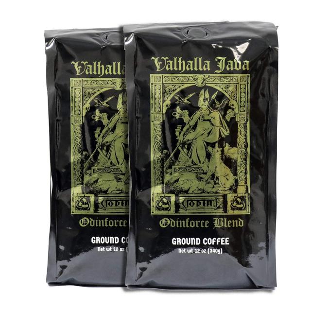 Valhalla Java Ground Coffee Bundle Deal, USDA Certified Organic Fair Trade (2-Pack)
