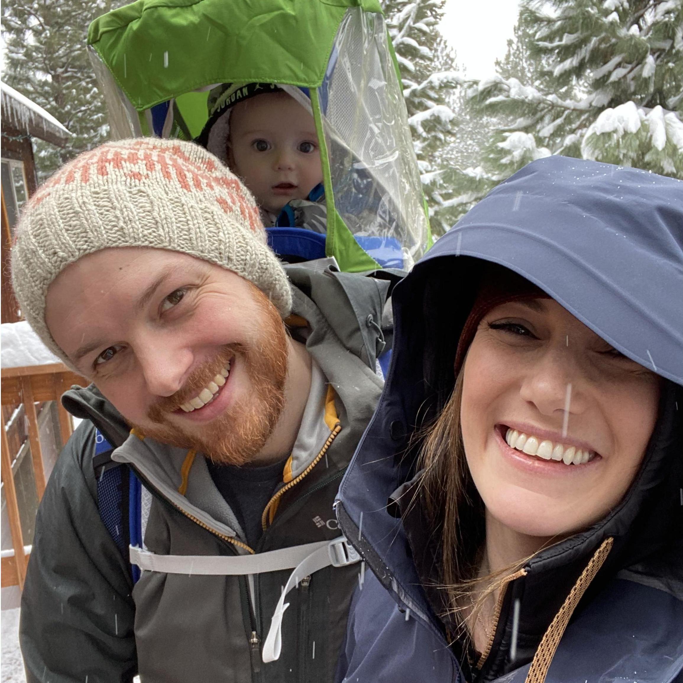 This little family is ready to celebrate!