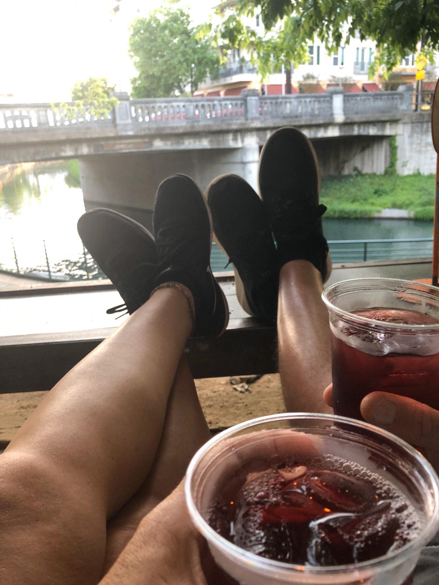 our first sangria in San Antonio Texas, waiting to see the bats