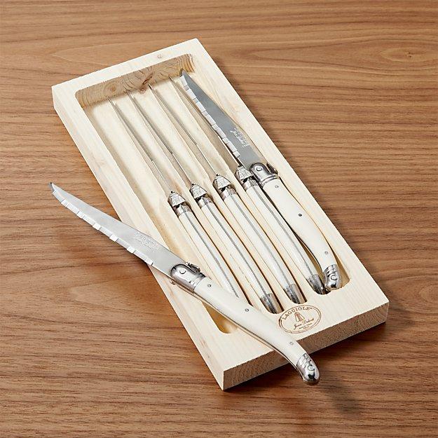 Laguiole ® Ivory Steak Knives, Set of 6