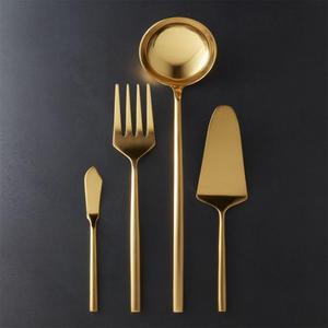 4-Piece Rush Gold Serving Utensil Set