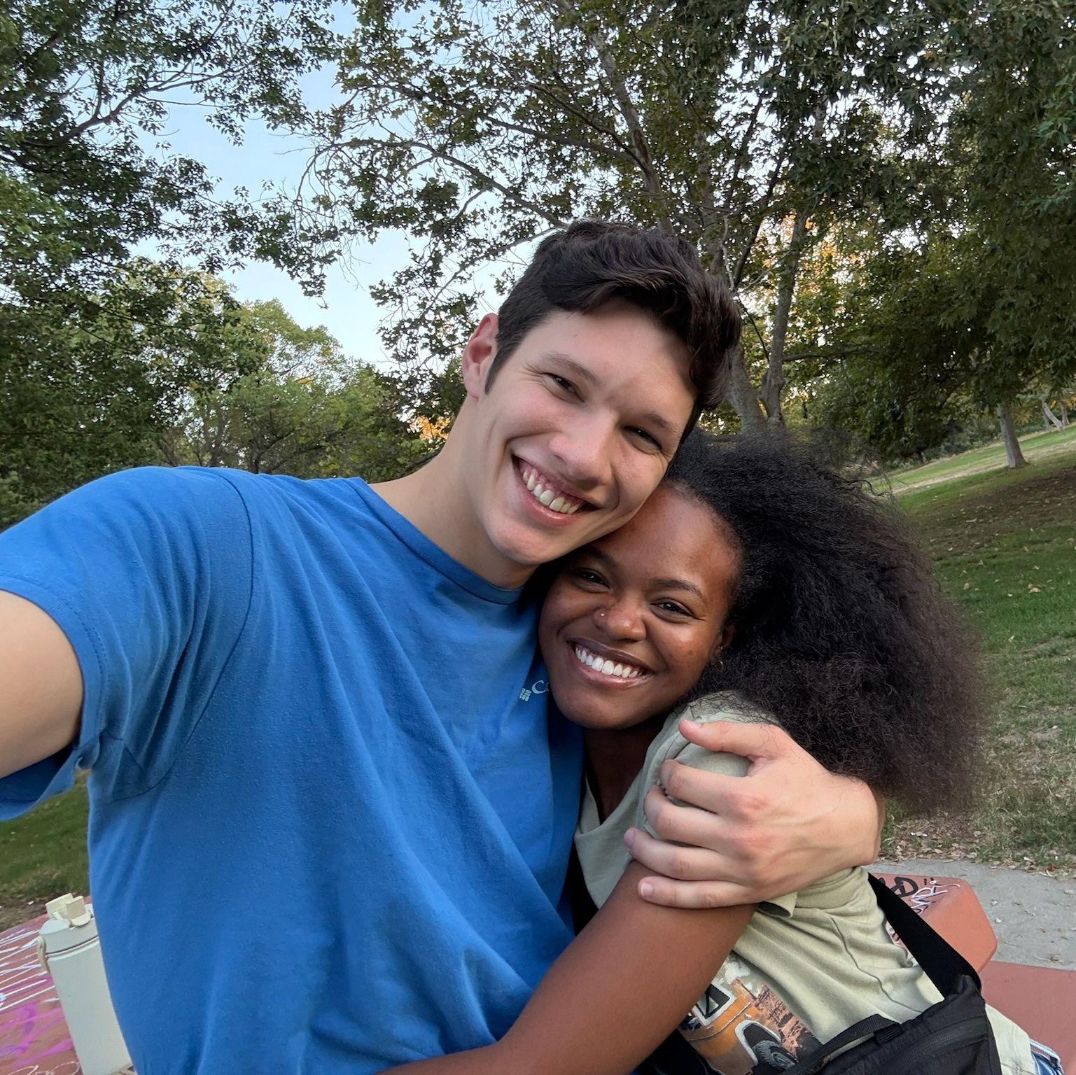 We stayed at a park nearby where Wesley helped take my braids out