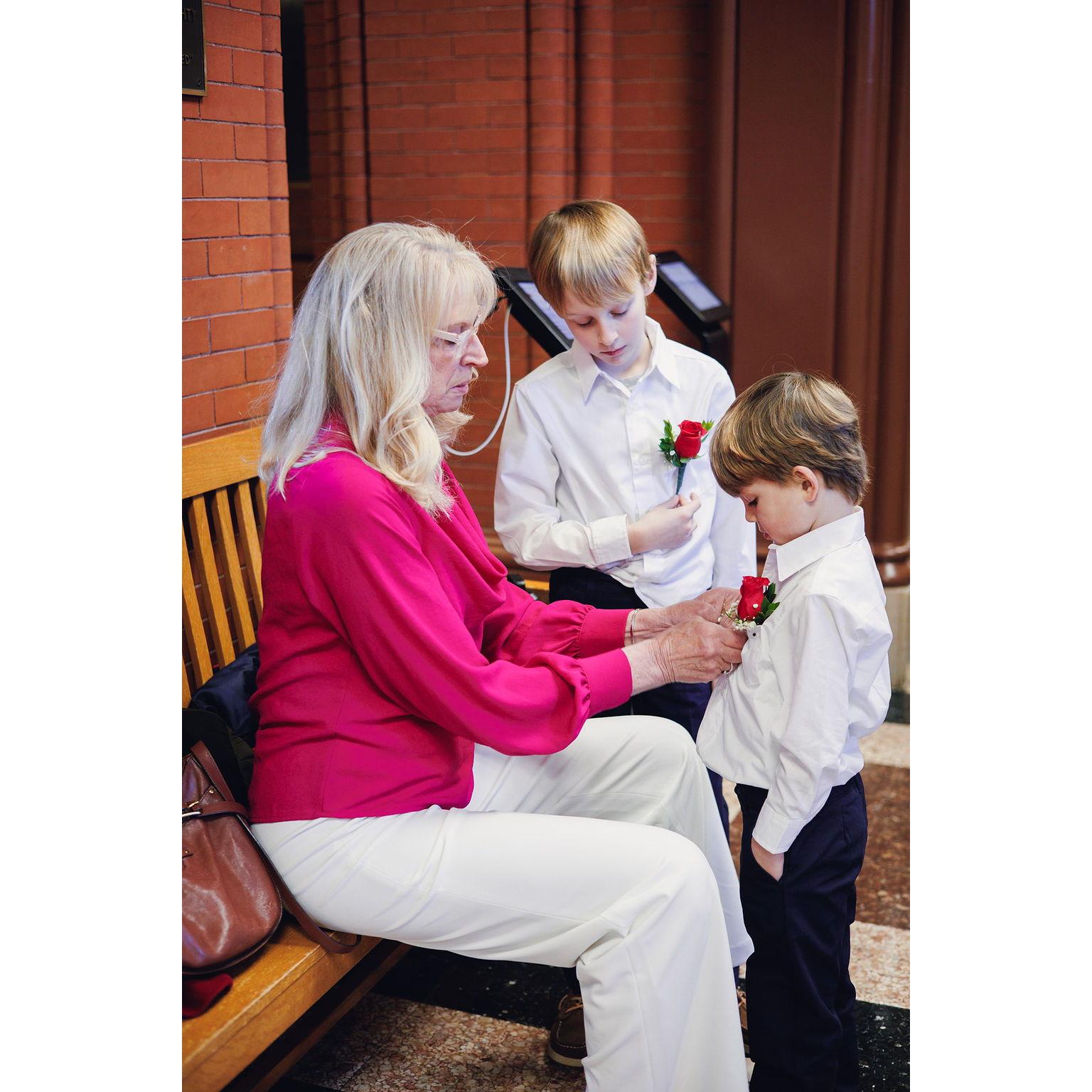 Mamash and her two grandsons.