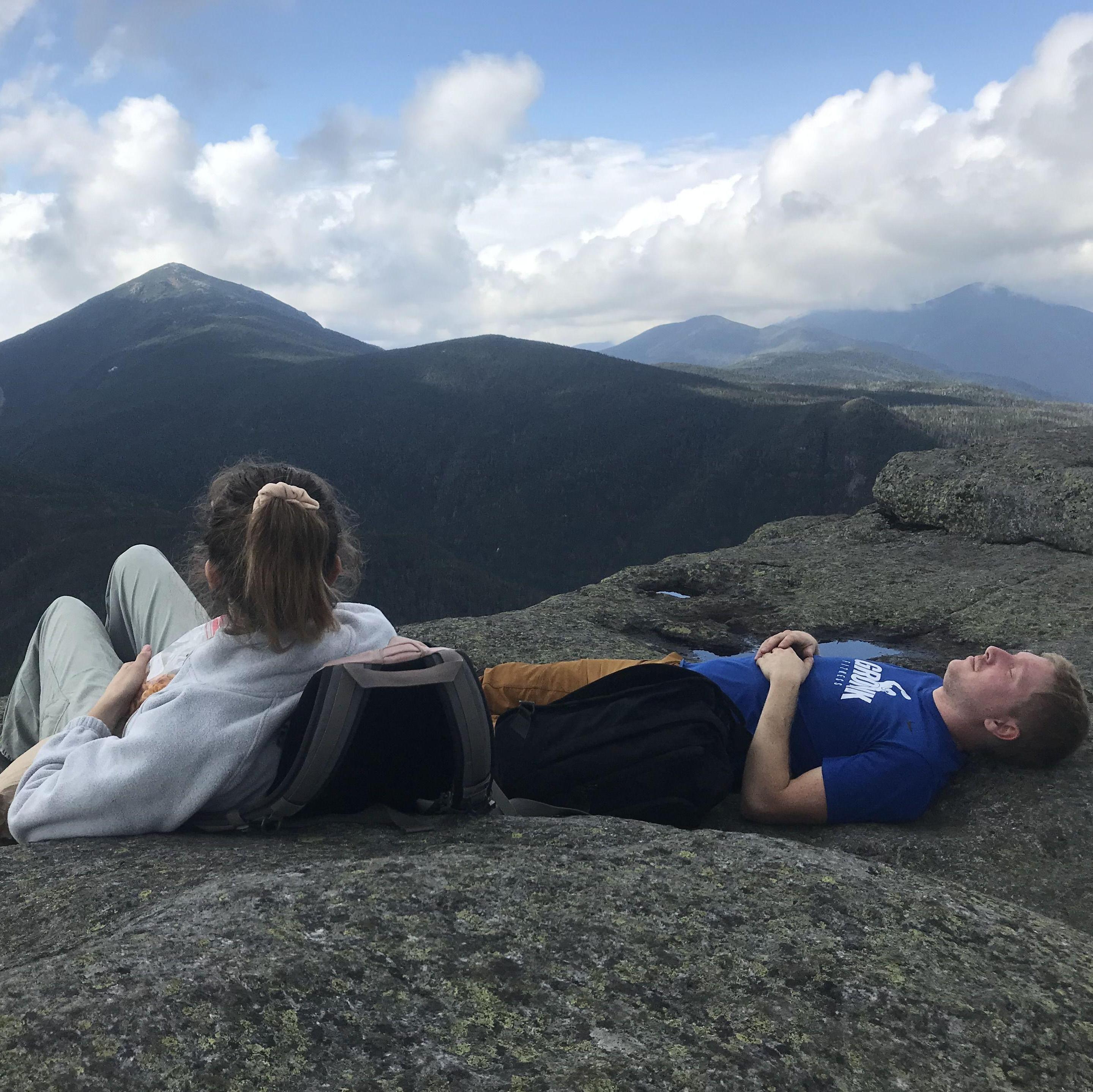 Tired AF at the peak of our first high peak in the ADKs. Oct 2021