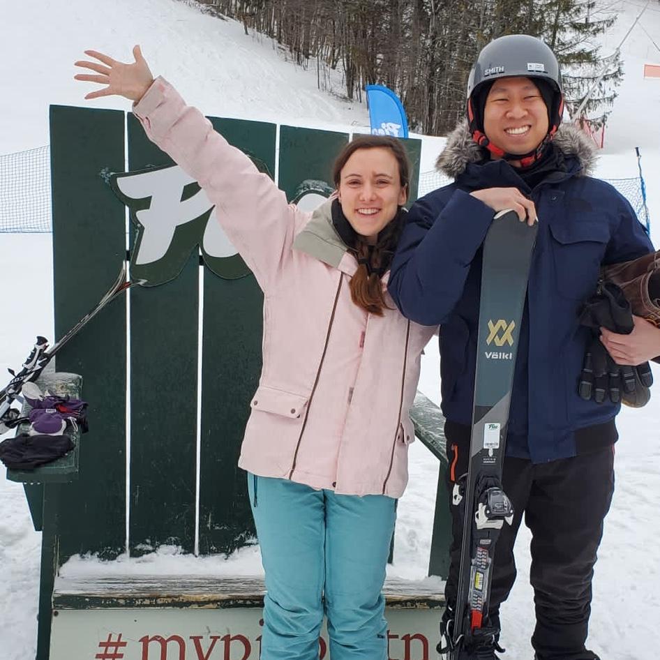 Victor's first time skiing at Pico in Vermont! Circa 2023