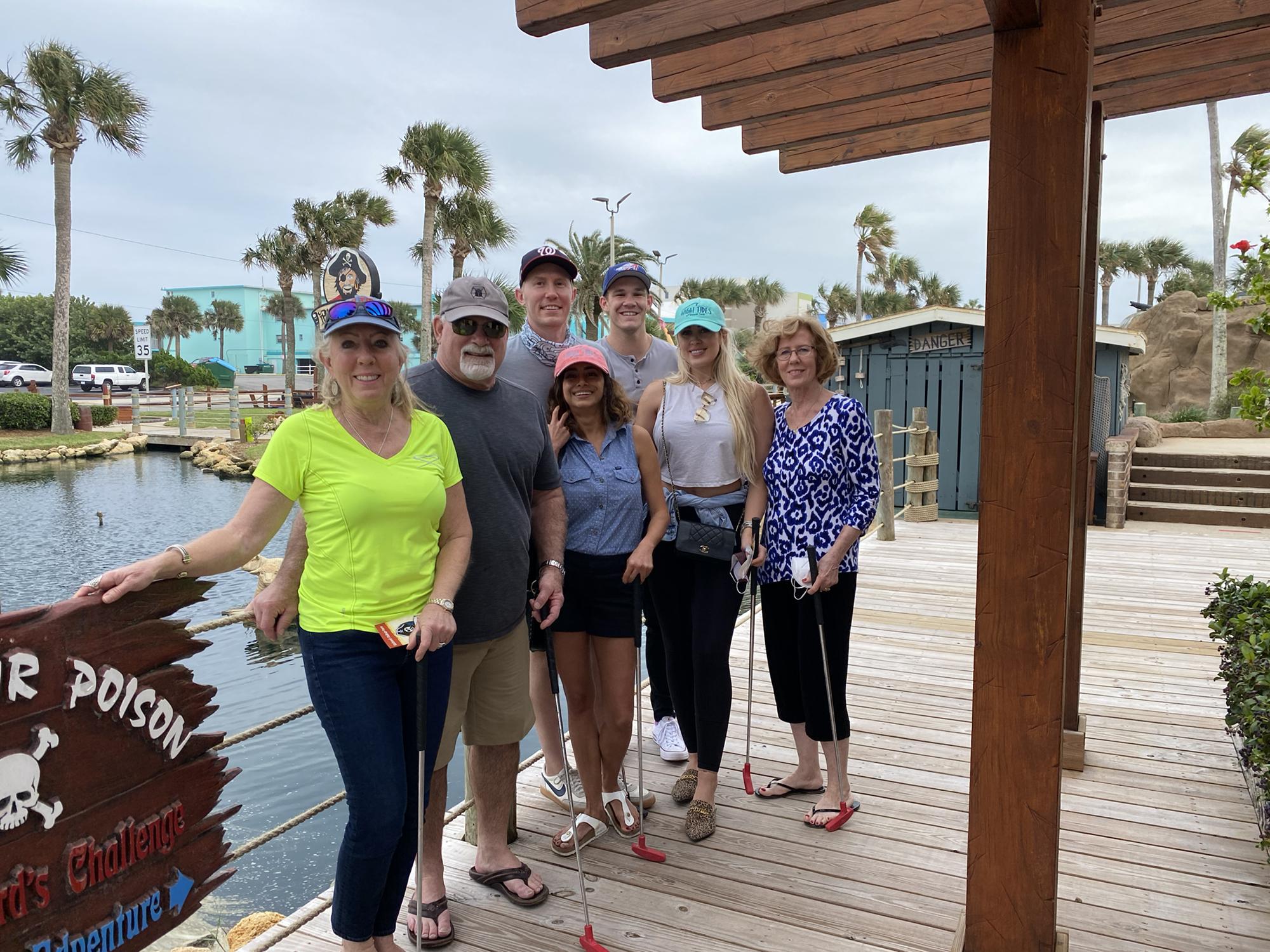 Florida with family.