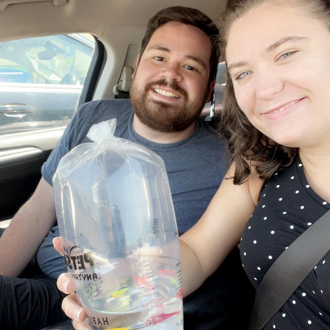 We got fish for the first time together.