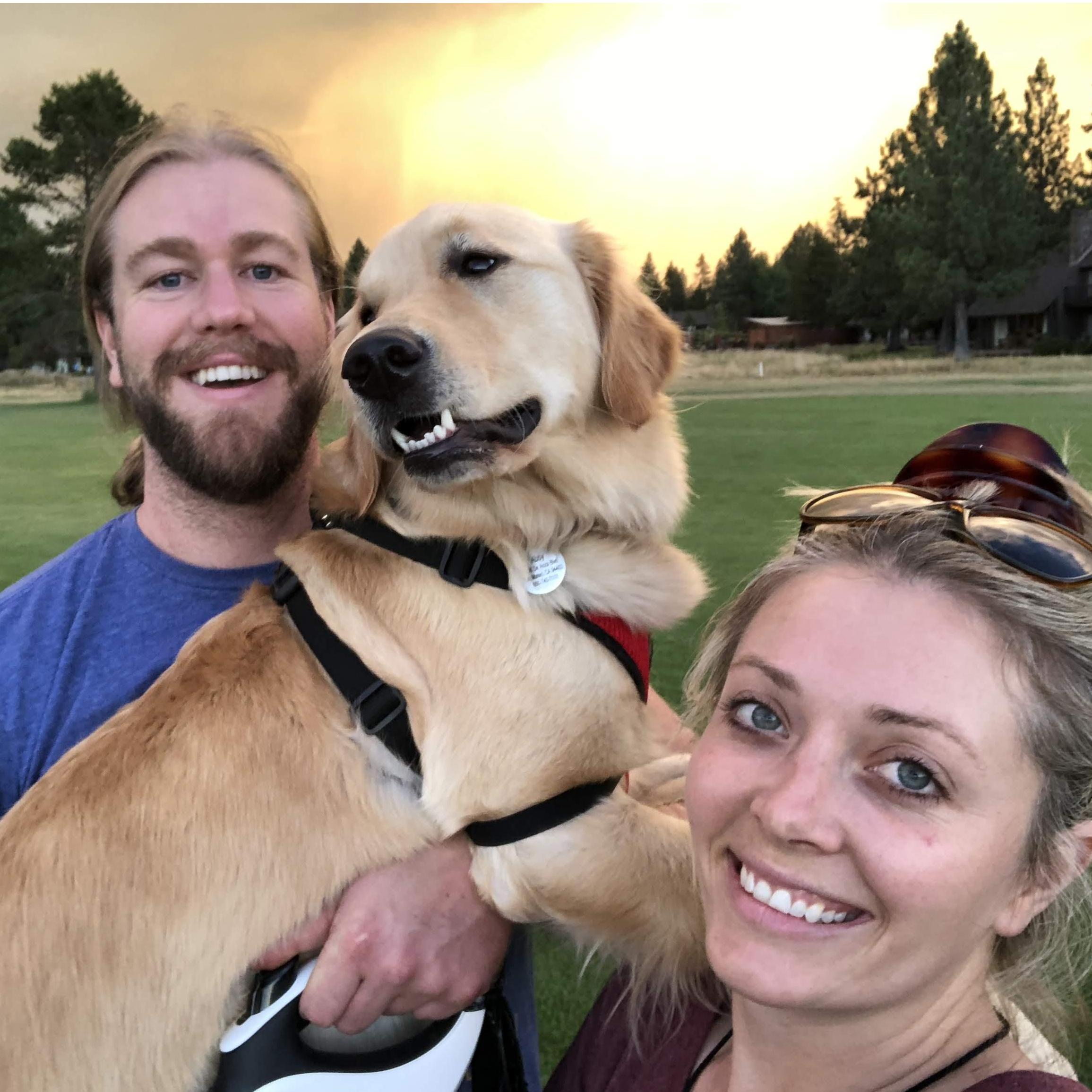 A selfie snapped at Sun River in Oregon.