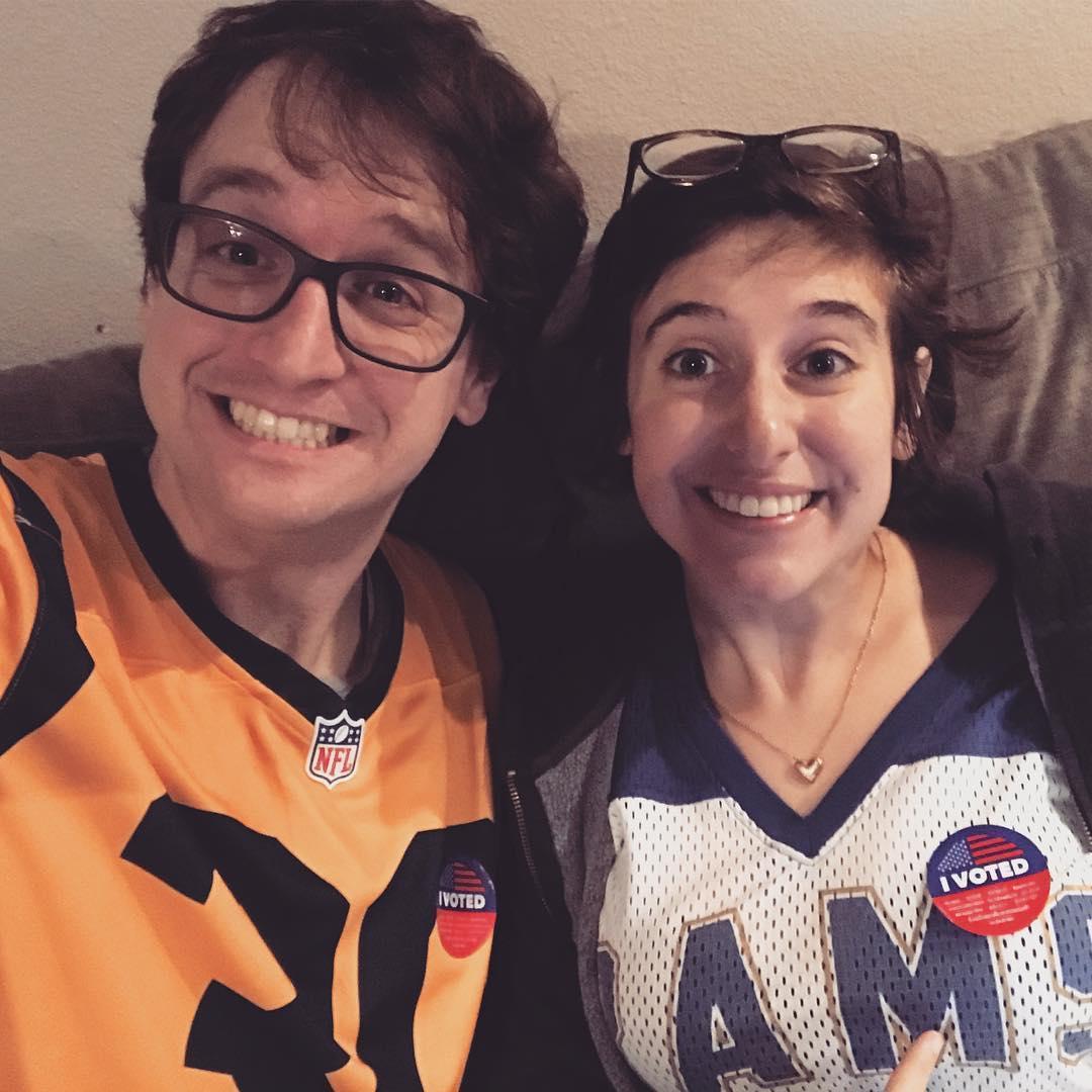 Watching the LA Rams win on the same day they mailed in their midterm votes!