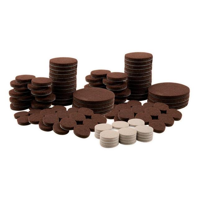 Waxman® 136-Piece Mixed Felt Pads Value Pack  in Brown/Oatmeal