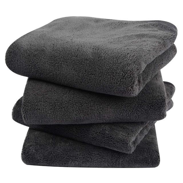 KinHwa Microfiber Hand Towel Ultra Soft Large Hand Towels for Bathroom Super Absorbent for SPA Face Shower and Sports 4 Pack Dark-Gray