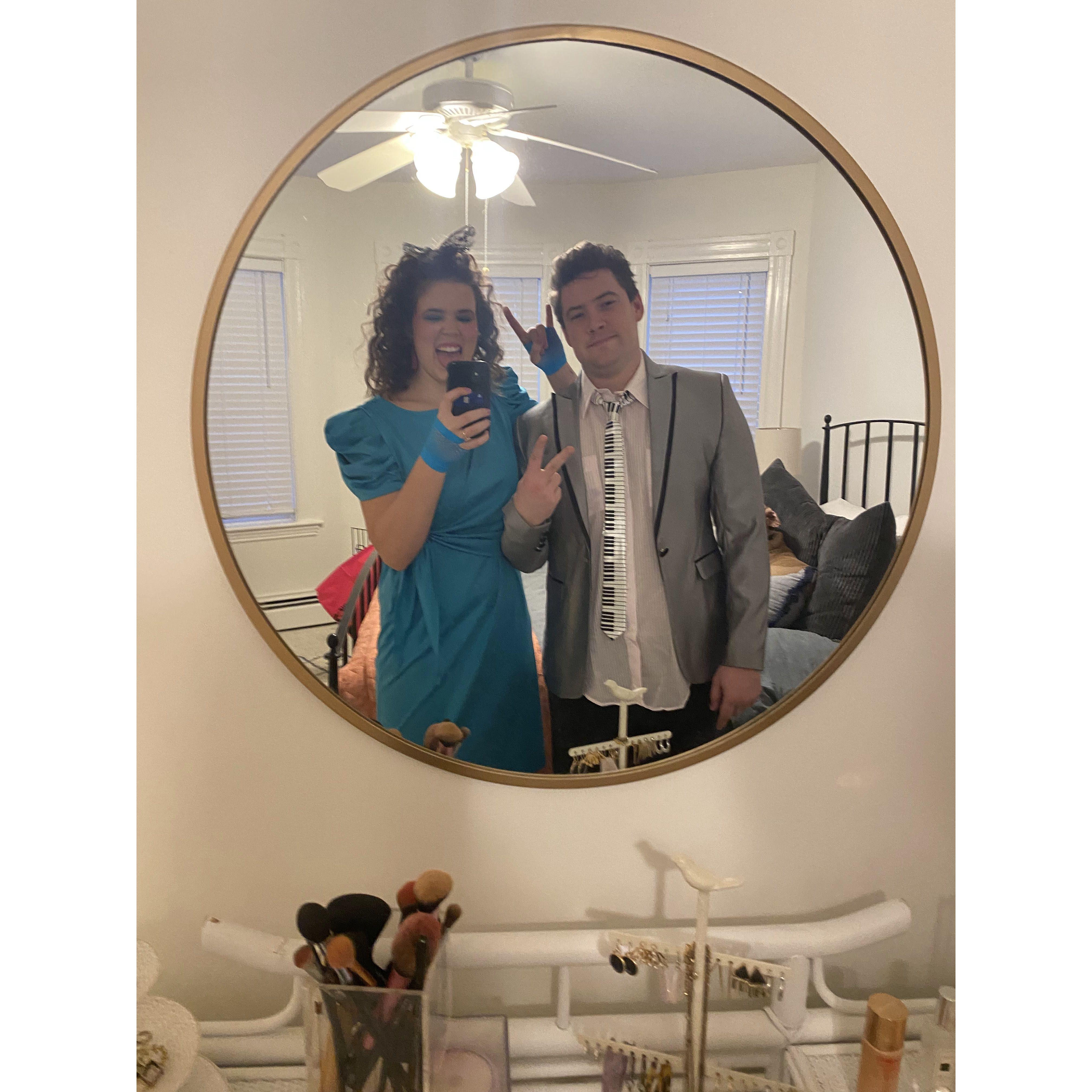 80s murder mystery party! Haley was the murderer and got away with it; you've all been warned
