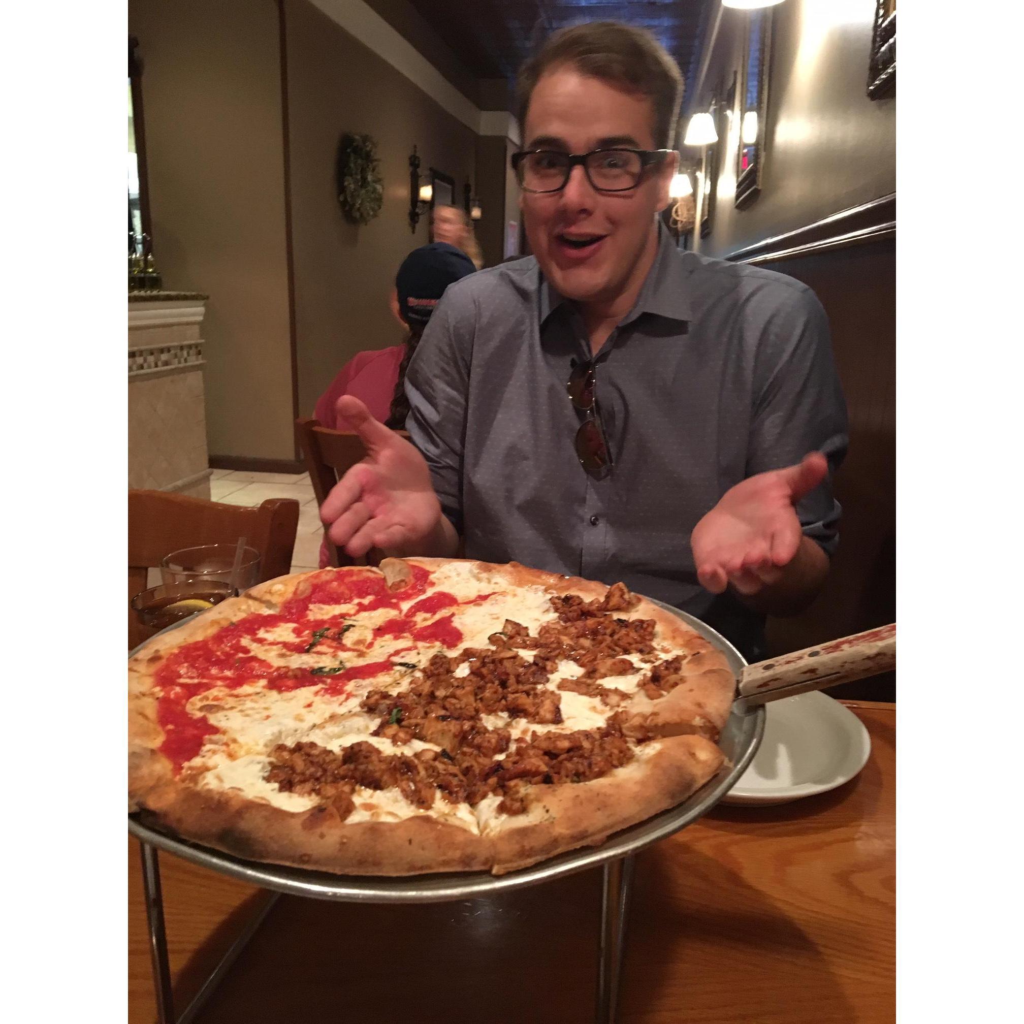 Will and his first love! New York style is the best type of pizza!