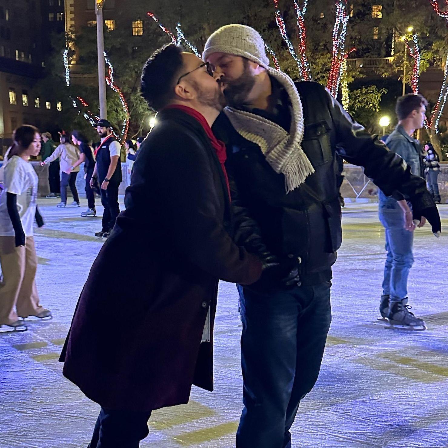 Ice skating in Pershing Square (Los Angeles)