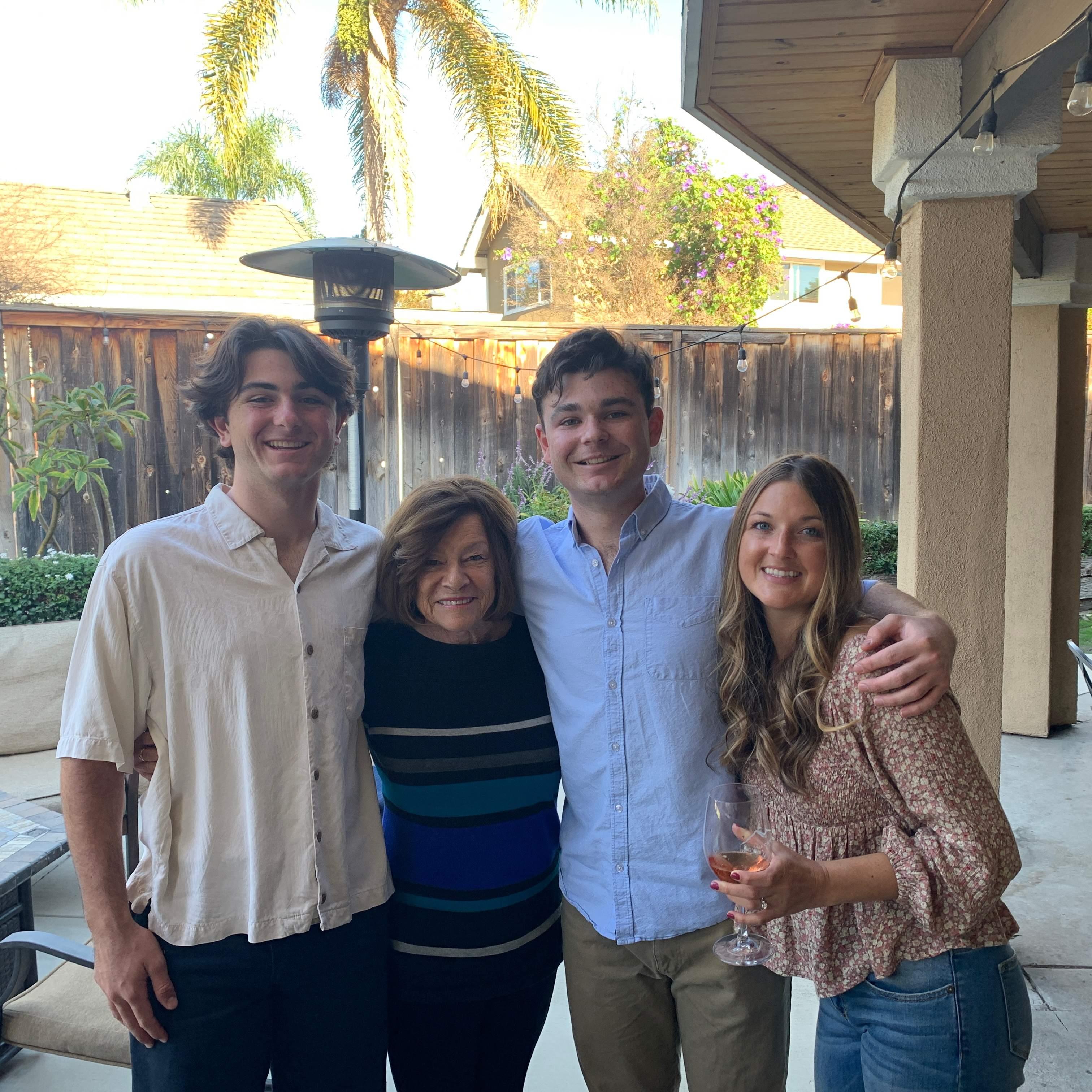 Taylor and her handsome cousins (Cameron & Austin) & beautiful Grammy (Karen).