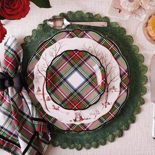 Stewart Tartan Cocktail Plates Set of 4