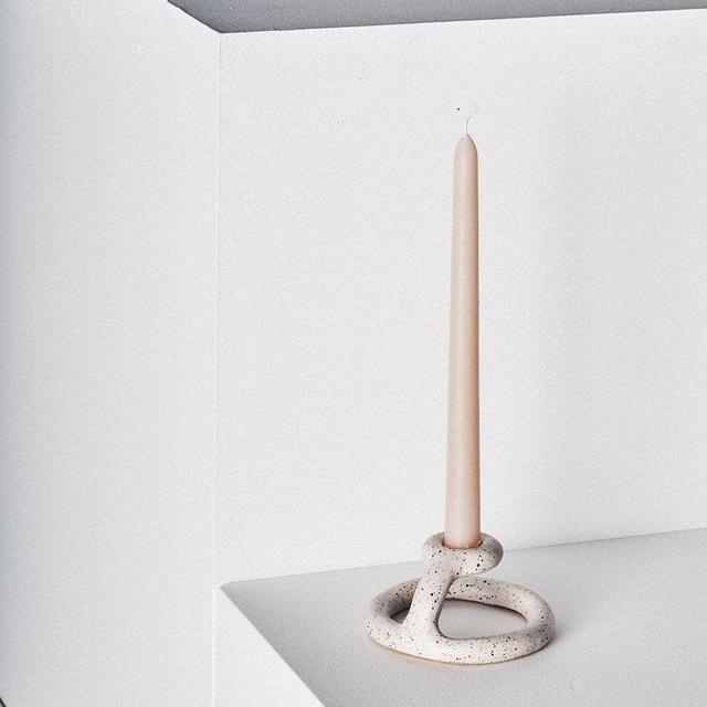 Uni Candlestick, Speckled White
