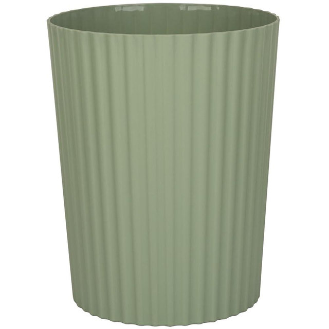 JiatuA Small Trash Can Plastic Wastebasket Round Garbage Container Bin for Bathroom, Kitchen, Bedroom, Home Office, College Dorm, Green