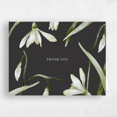 Charcoal, Grey Wedding Thank You - Marlette Bloom