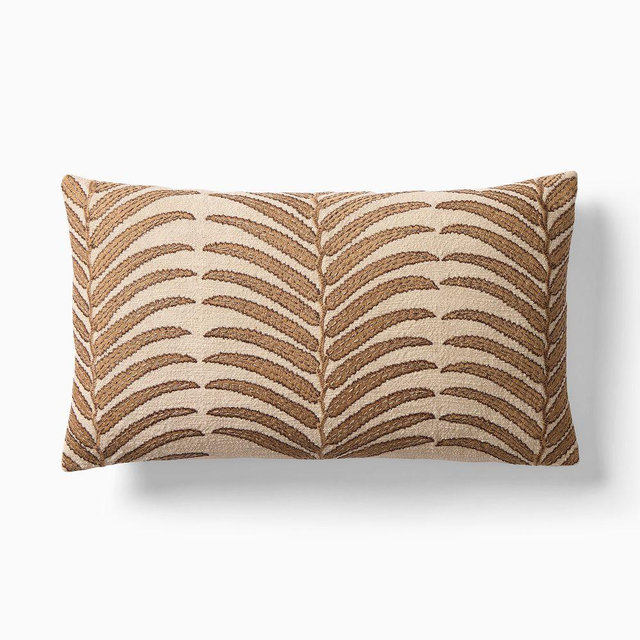 Woven Palm Pillow Cover, 12x21, Natural