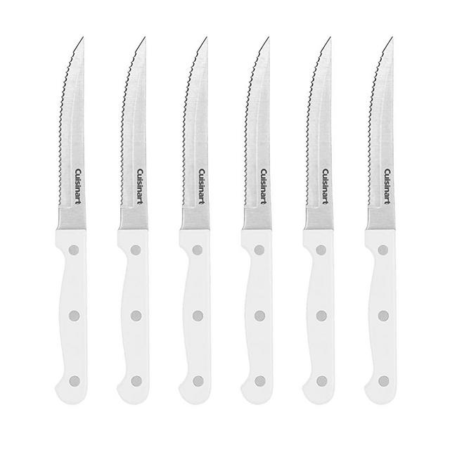 Cuisinart C77TR-6PSK Triple Rivet Collection 6-Piece Steak Knife Set (White)