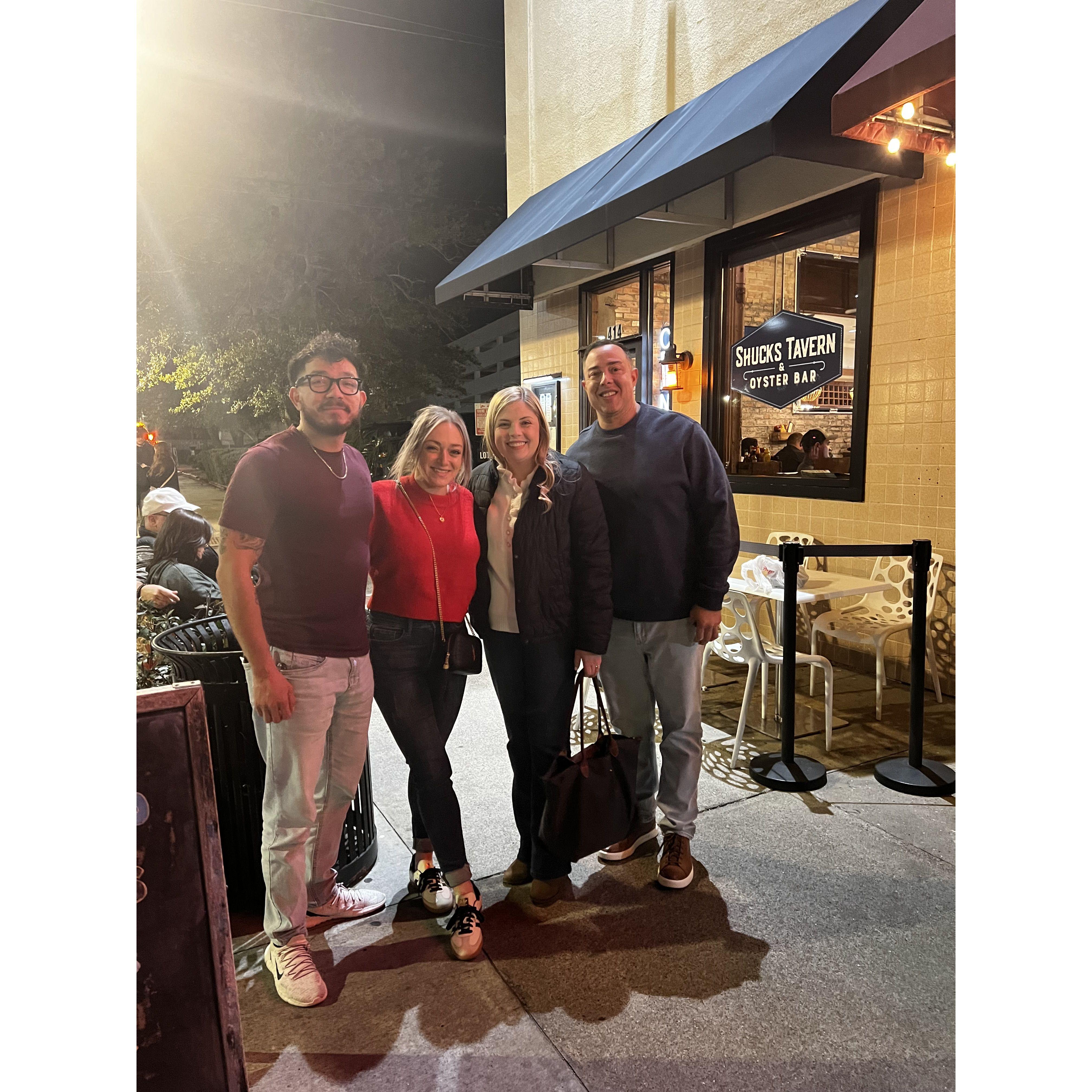 Dinner with Edgar and Kelsey after Edgar took our engagement photos!