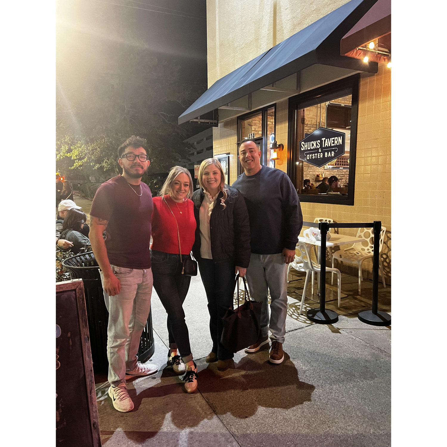 Dinner with Edgar and Kelsey after Edgar took our engagement photos!