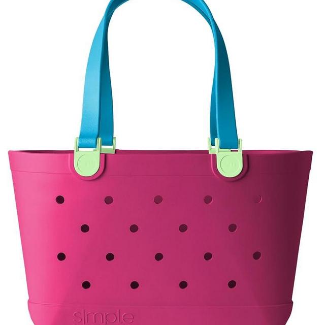 Simple Modern Beach Bag Rubber Tote | Waterproof Large Tote Bag with Zipper Pocket for Beach, Pool Boat, Groceries, Sports | Getaway Bag Collection | 80's Mix