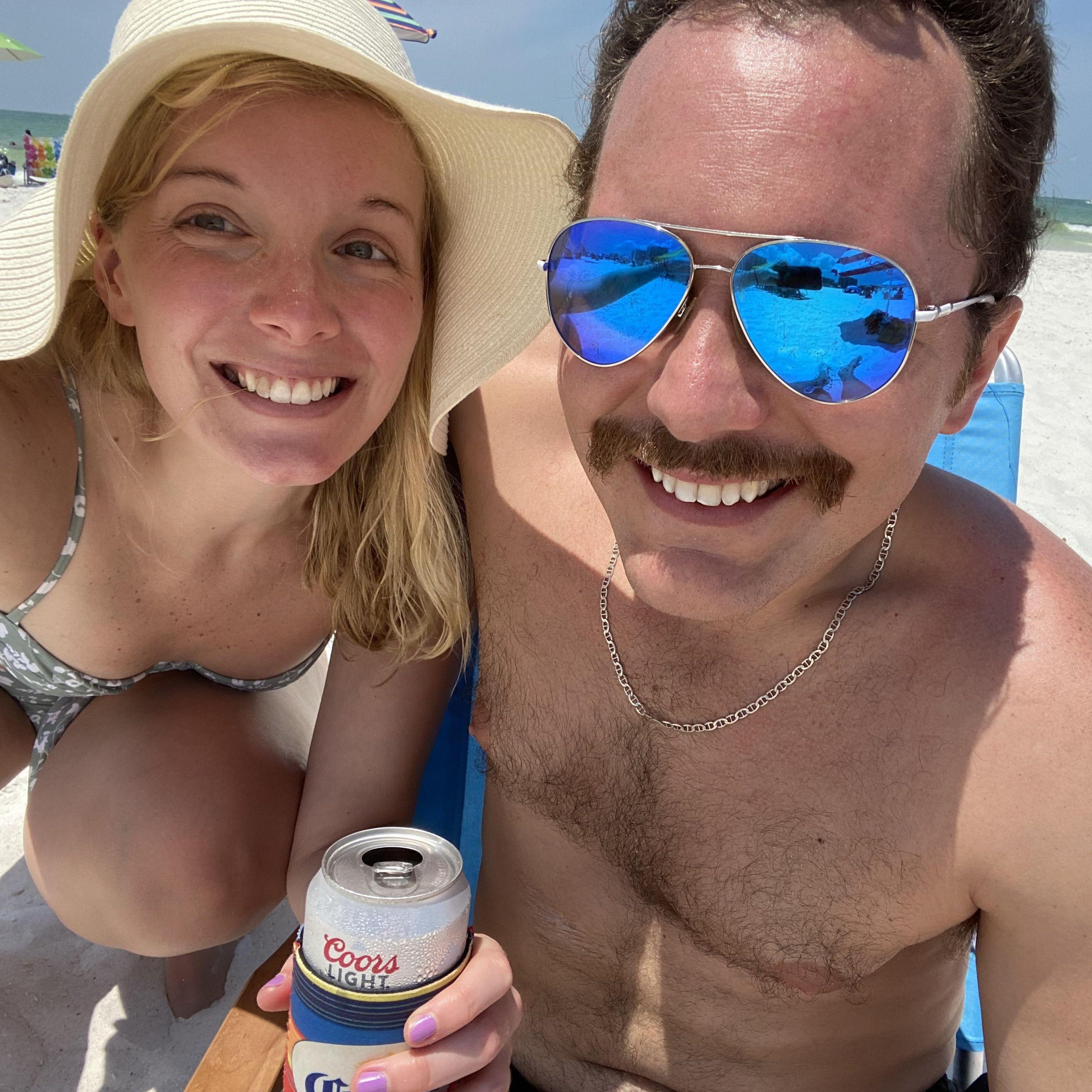 Rockin' the 'stache on Clearwater Beach