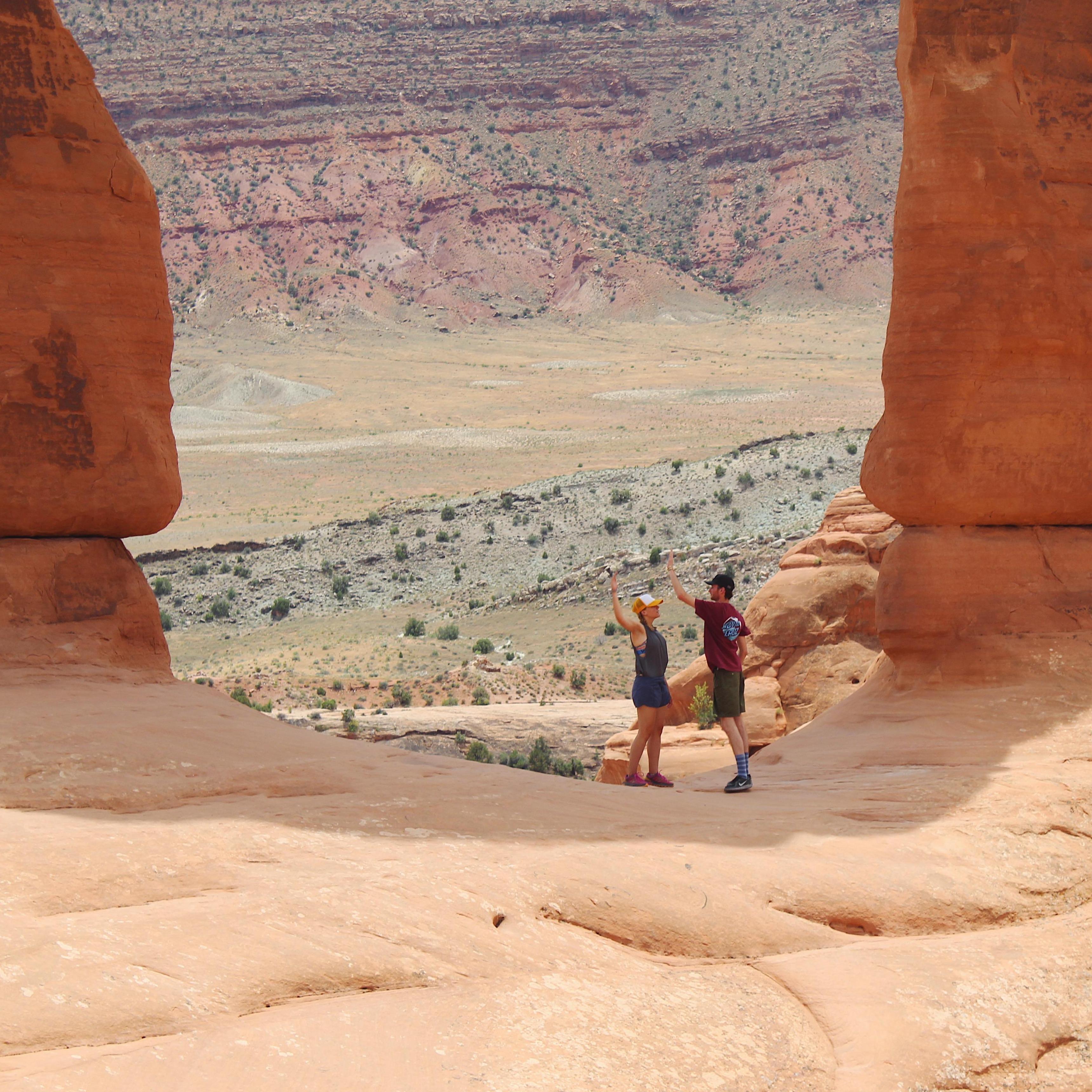 When the couple visited Arches National Park