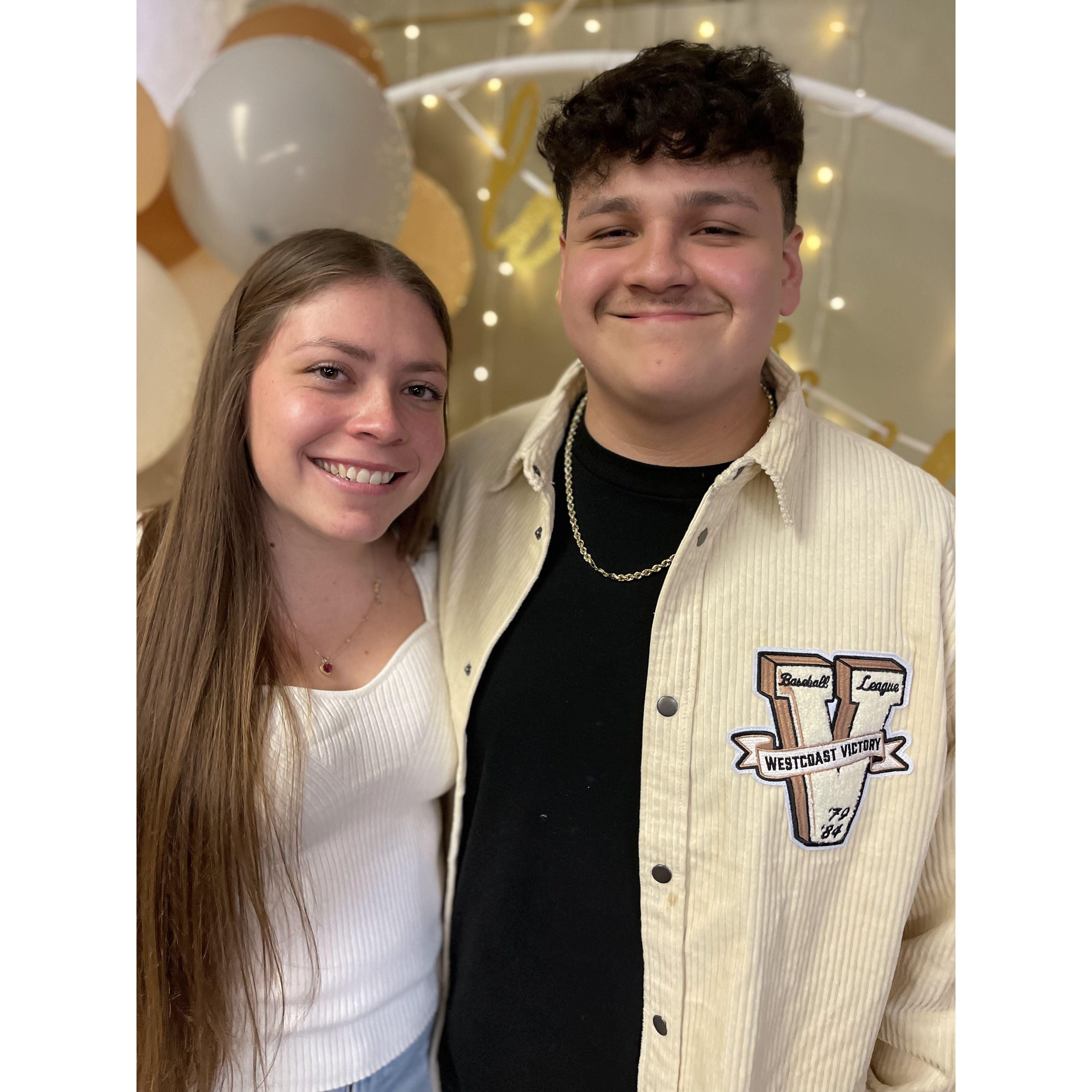 Our engagement celebration with family from December 2023