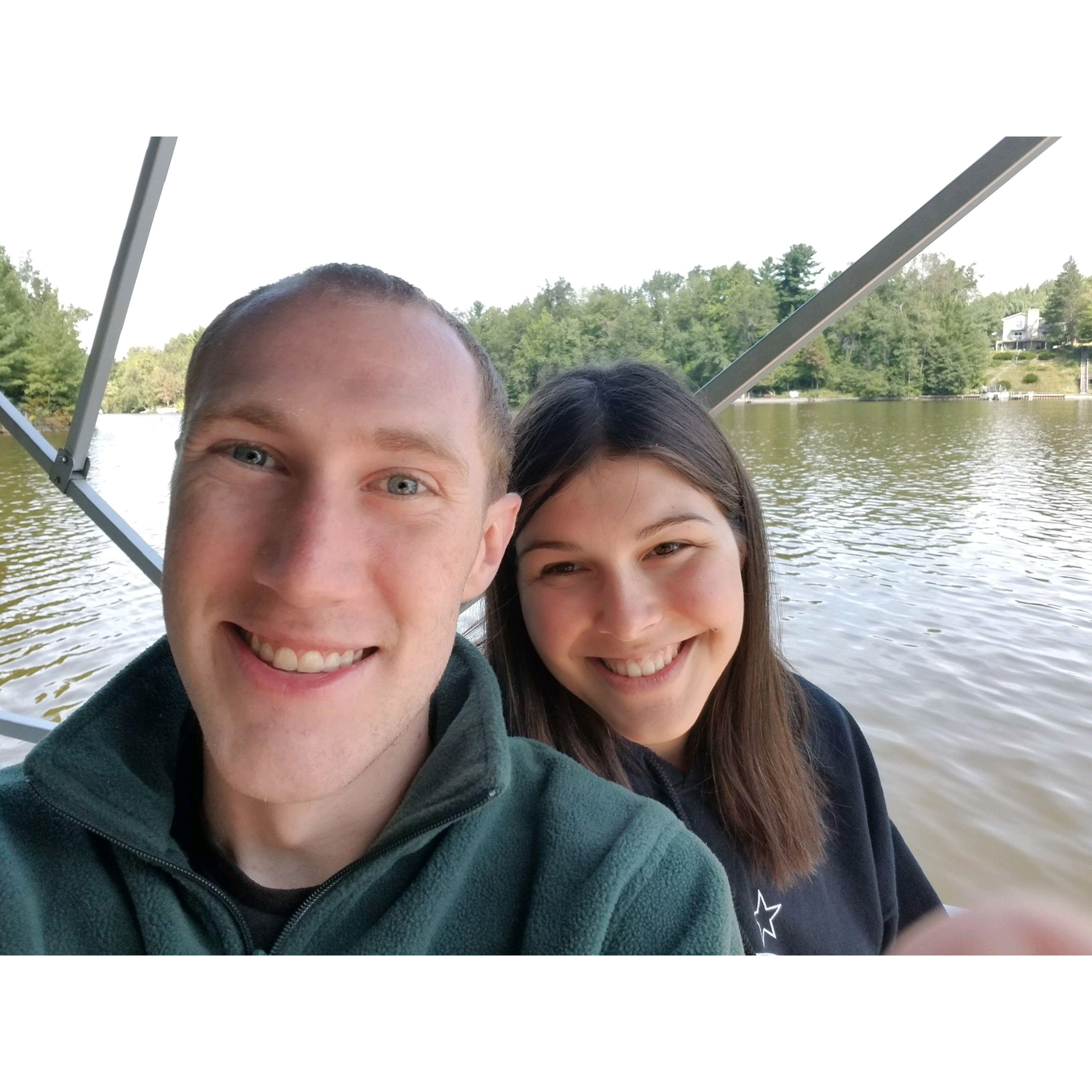 Our selfie while visiting Andy's grandparents in Michigan.