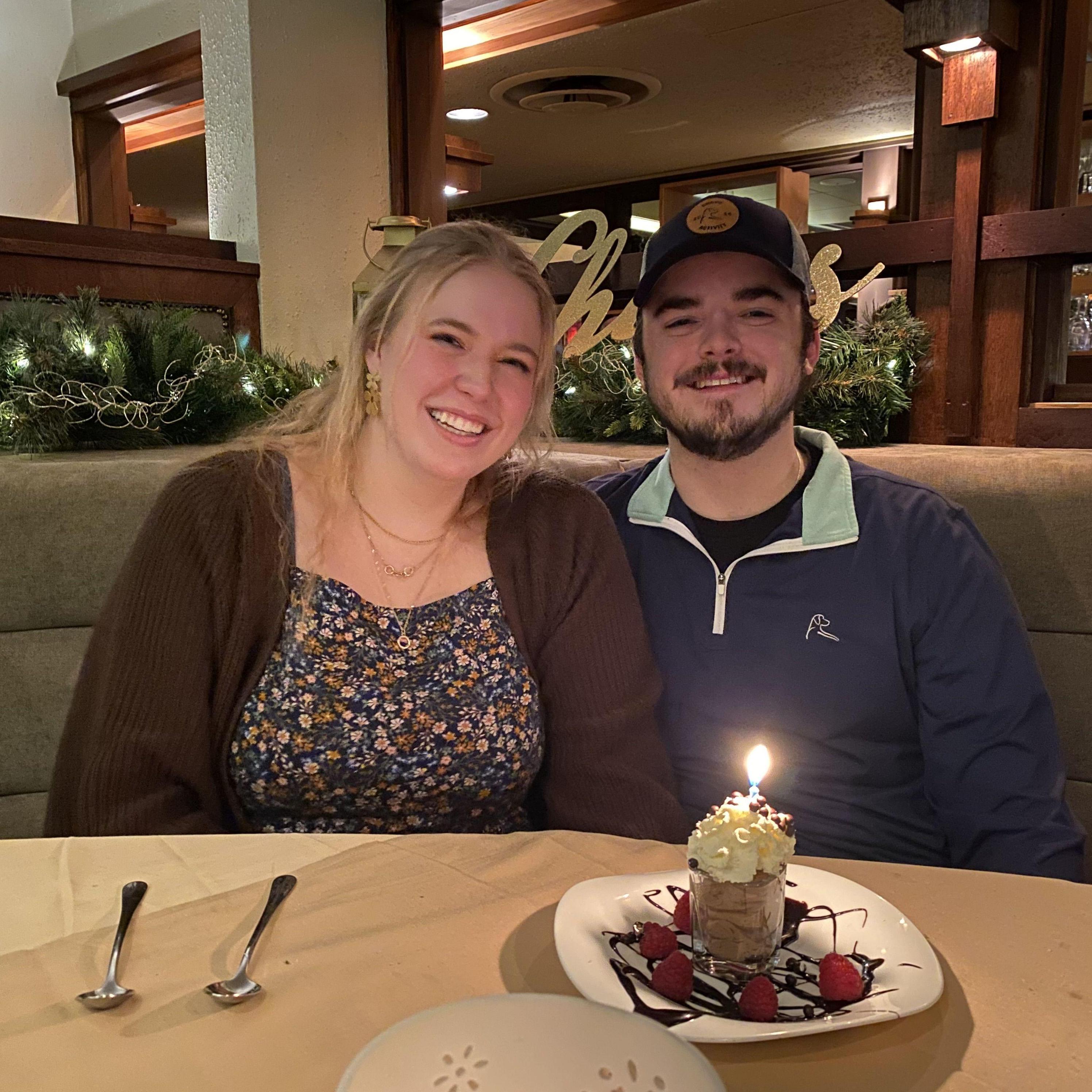 The first of many birthday dinners.