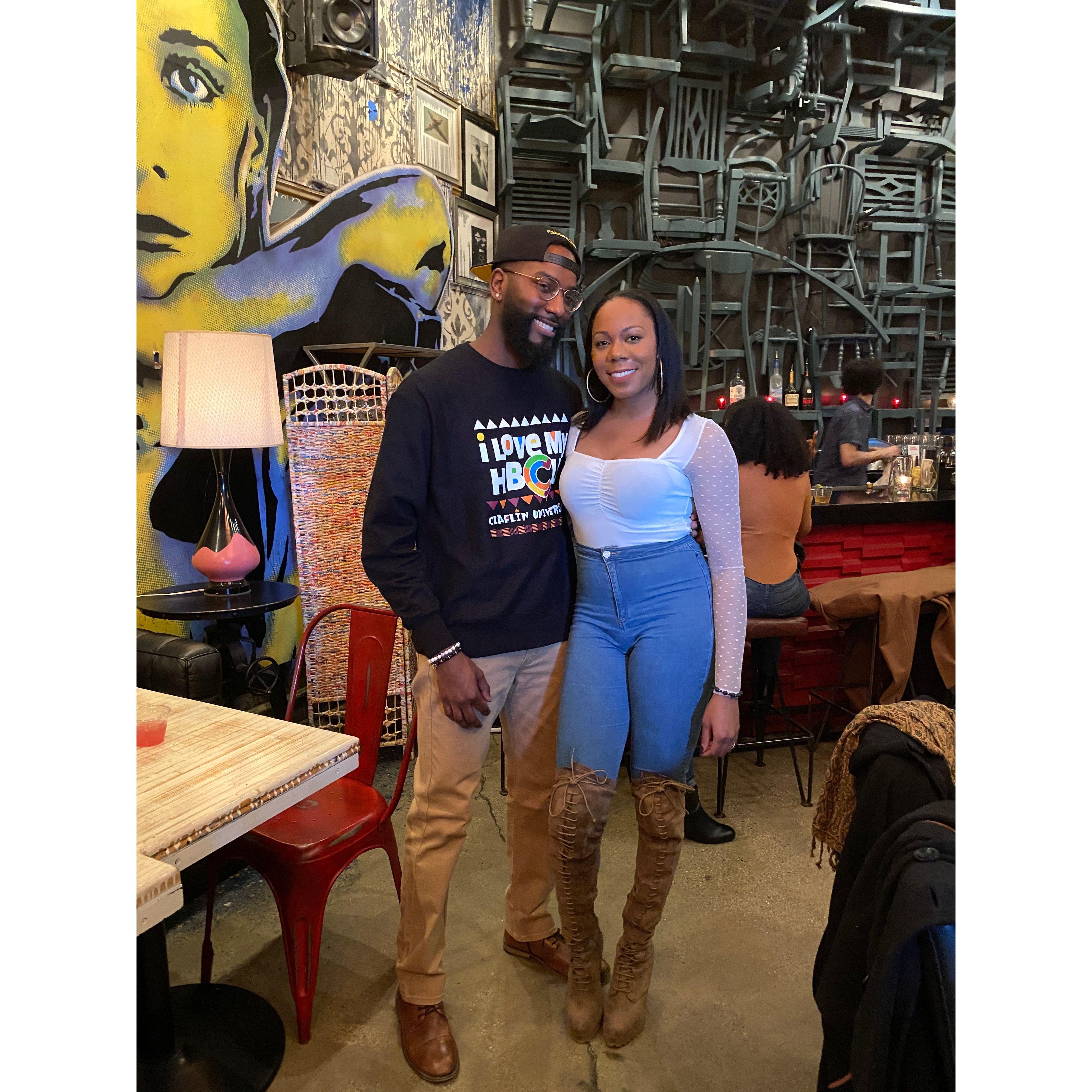 Can someone say day party, Chicago? The couple snapping a pic after Tim showed Amanda all of his dance moves