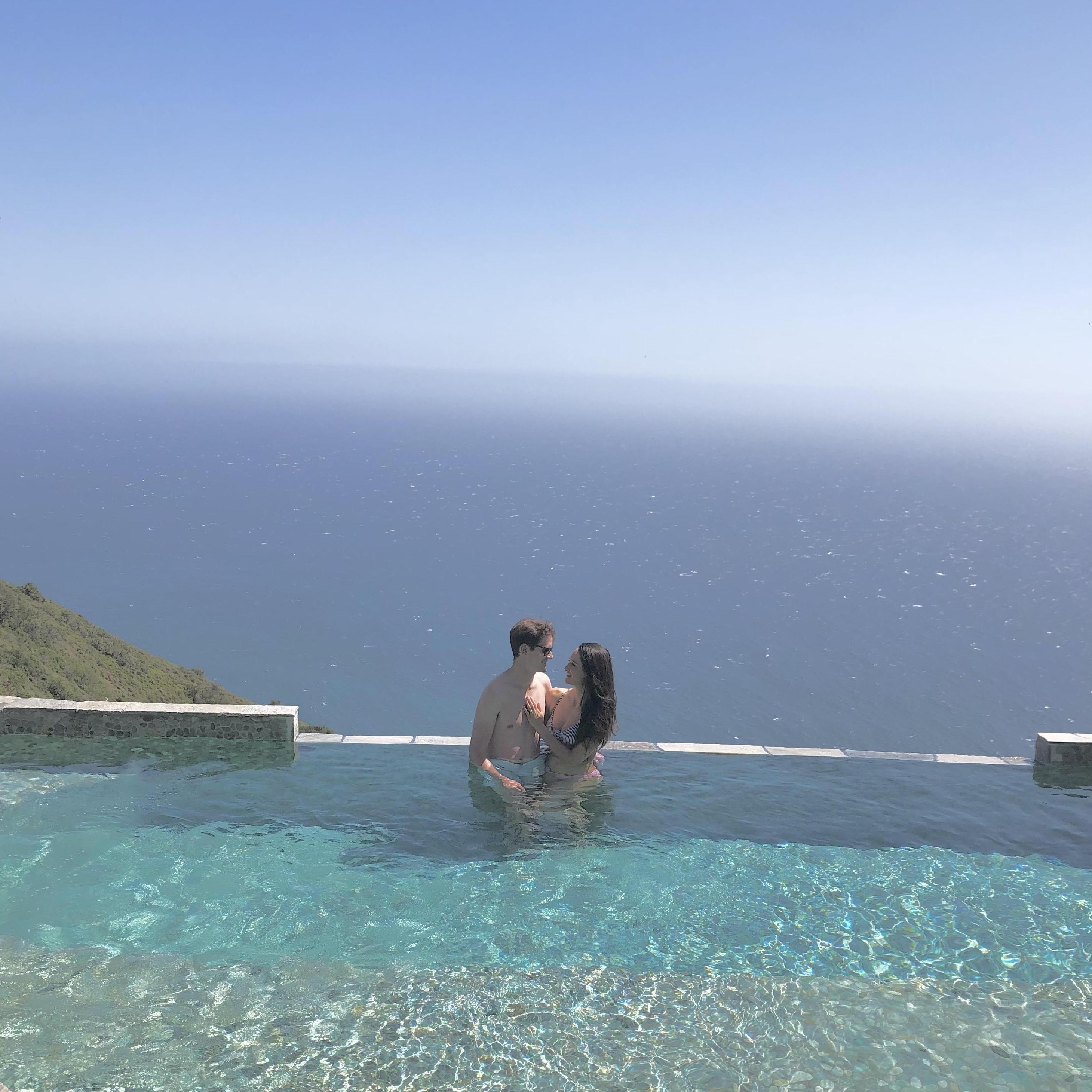 A view to infinity...shortly after inadvertently serenading the co-stars of Dear Evan Hansen.